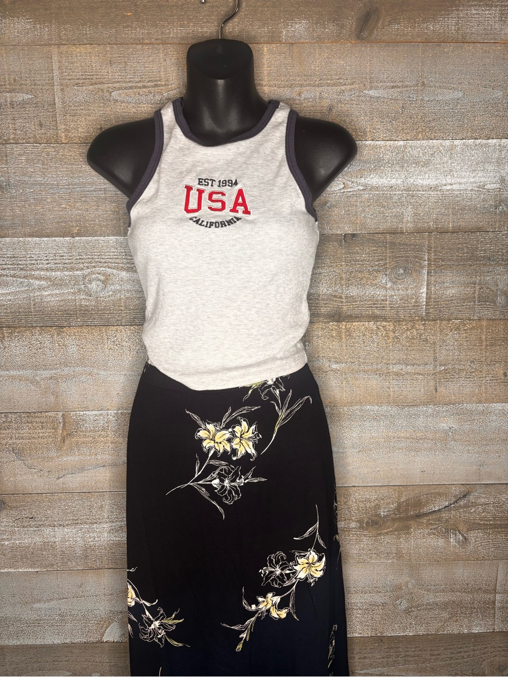 Always You Y2K style USA California est 1994 Graphic baby racerback tank top